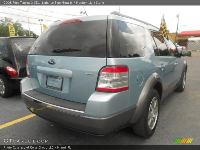 Light Ice Blue Metallic / Medium Light Stone 2008 Ford Taurus X SEL