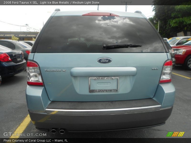 Light Ice Blue Metallic / Medium Light Stone 2008 Ford Taurus X SEL