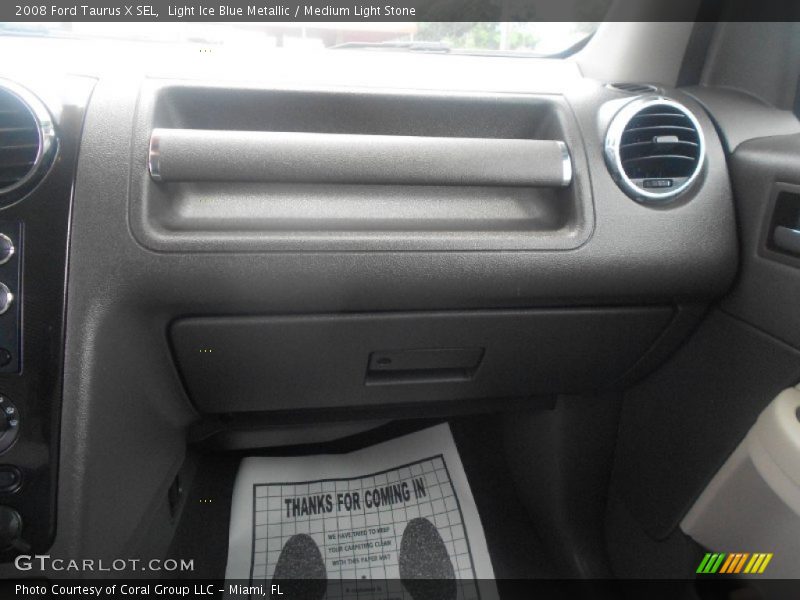 Light Ice Blue Metallic / Medium Light Stone 2008 Ford Taurus X SEL