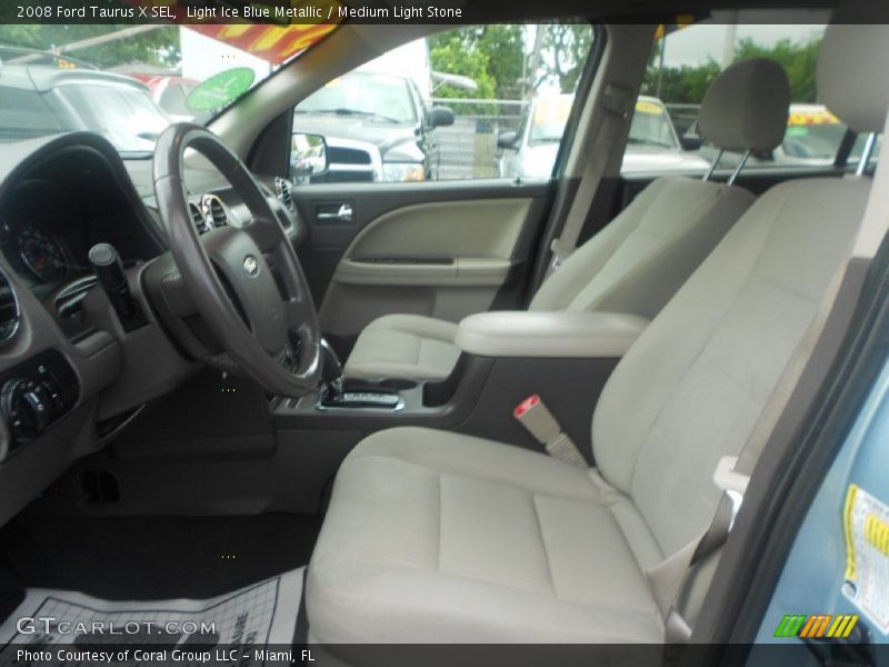 Light Ice Blue Metallic / Medium Light Stone 2008 Ford Taurus X SEL