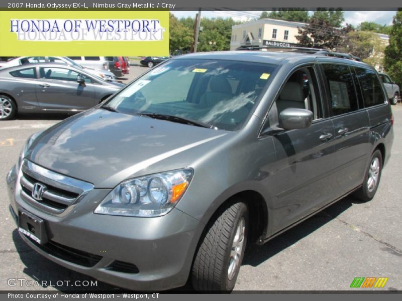 Nimbus Gray Metallic / Gray 2007 Honda Odyssey EX-L