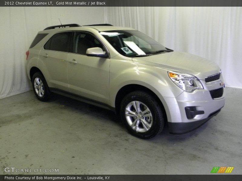 Gold Mist Metallic / Jet Black 2012 Chevrolet Equinox LT