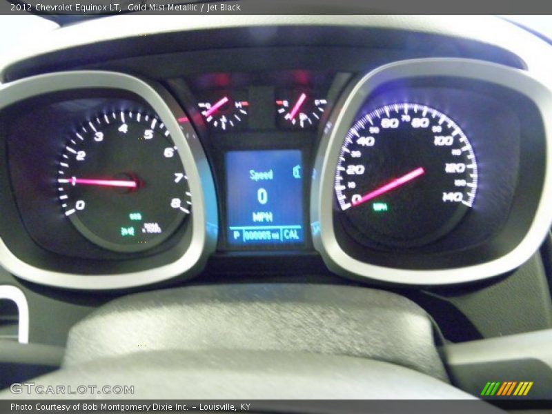 Gold Mist Metallic / Jet Black 2012 Chevrolet Equinox LT