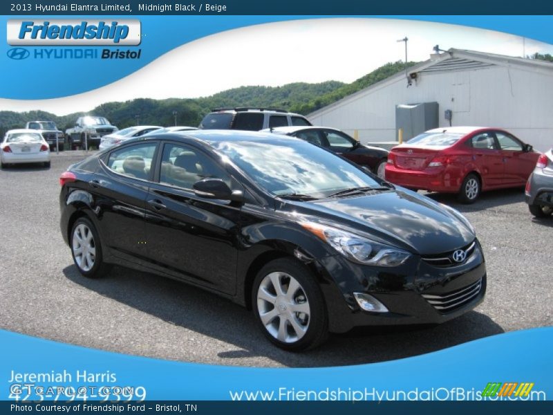 Midnight Black / Beige 2013 Hyundai Elantra Limited