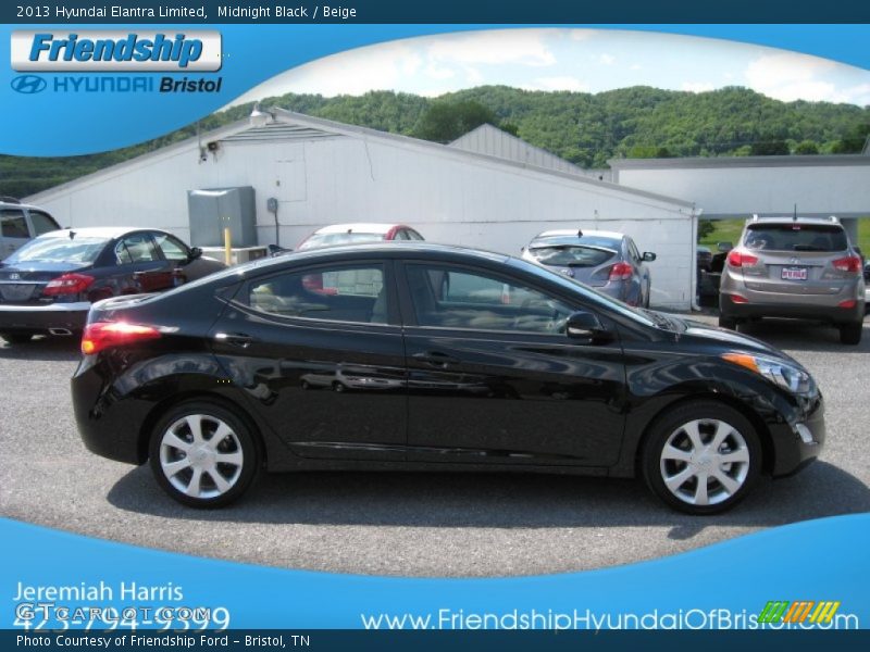 Midnight Black / Beige 2013 Hyundai Elantra Limited