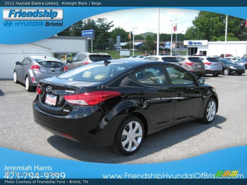 Midnight Black / Beige 2013 Hyundai Elantra Limited