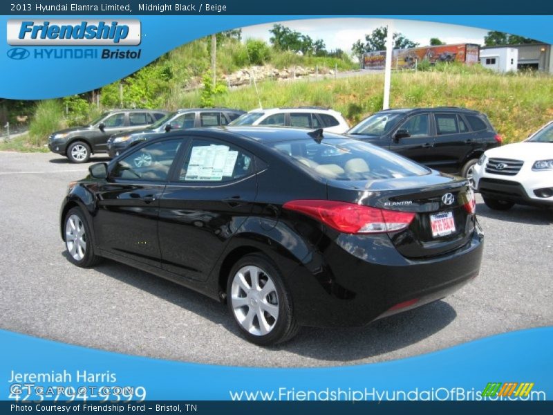 Midnight Black / Beige 2013 Hyundai Elantra Limited