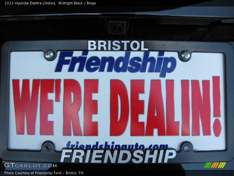 Midnight Black / Beige 2013 Hyundai Elantra Limited