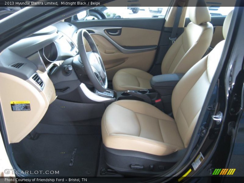 Midnight Black / Beige 2013 Hyundai Elantra Limited