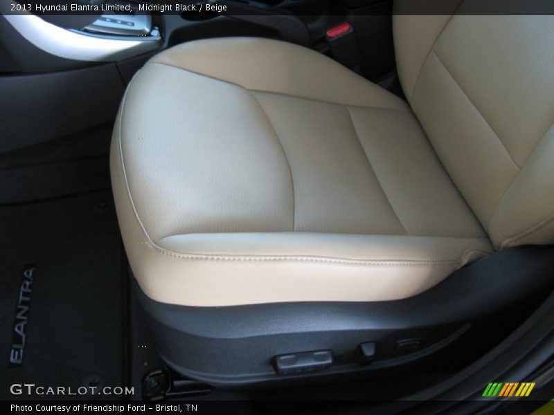 Midnight Black / Beige 2013 Hyundai Elantra Limited
