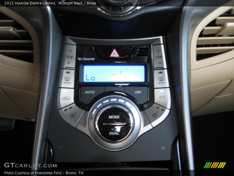 Midnight Black / Beige 2013 Hyundai Elantra Limited