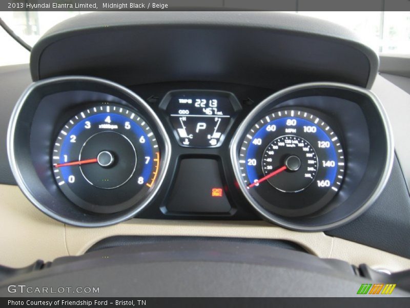 Midnight Black / Beige 2013 Hyundai Elantra Limited