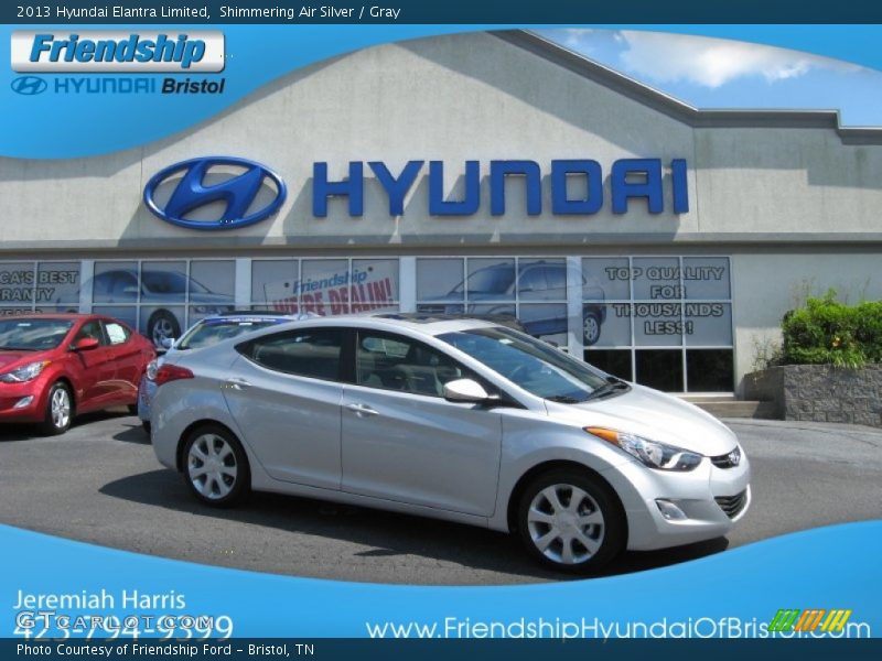 Shimmering Air Silver / Gray 2013 Hyundai Elantra Limited