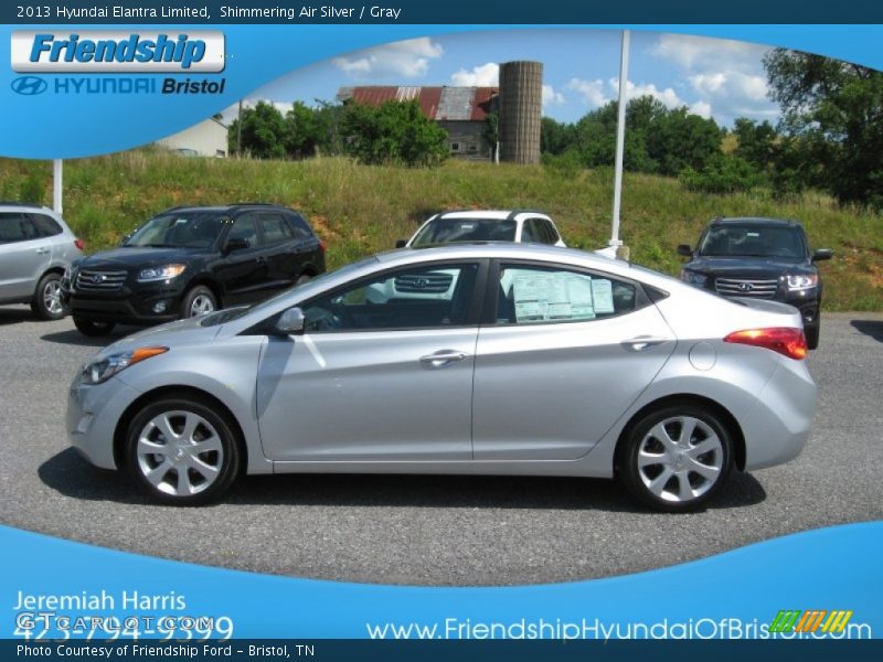 Shimmering Air Silver / Gray 2013 Hyundai Elantra Limited