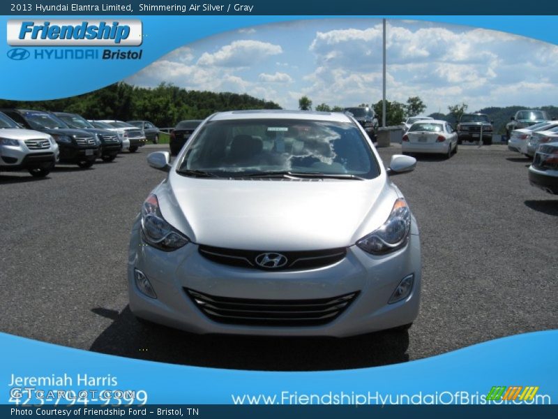 Shimmering Air Silver / Gray 2013 Hyundai Elantra Limited