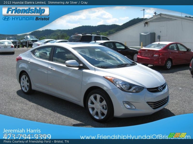 Shimmering Air Silver / Gray 2013 Hyundai Elantra Limited