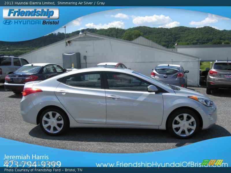 Shimmering Air Silver / Gray 2013 Hyundai Elantra Limited