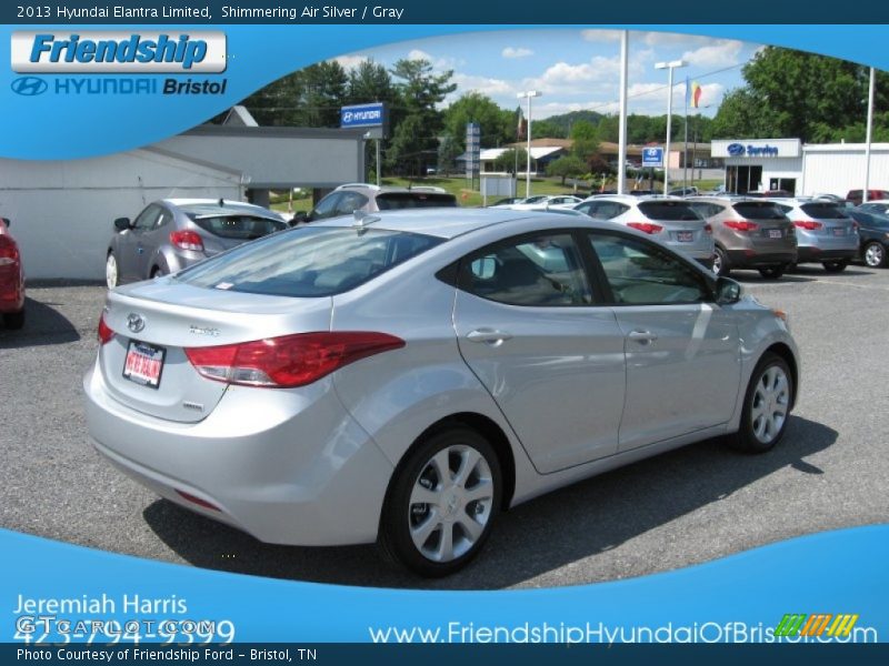 Shimmering Air Silver / Gray 2013 Hyundai Elantra Limited