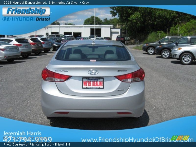 Shimmering Air Silver / Gray 2013 Hyundai Elantra Limited