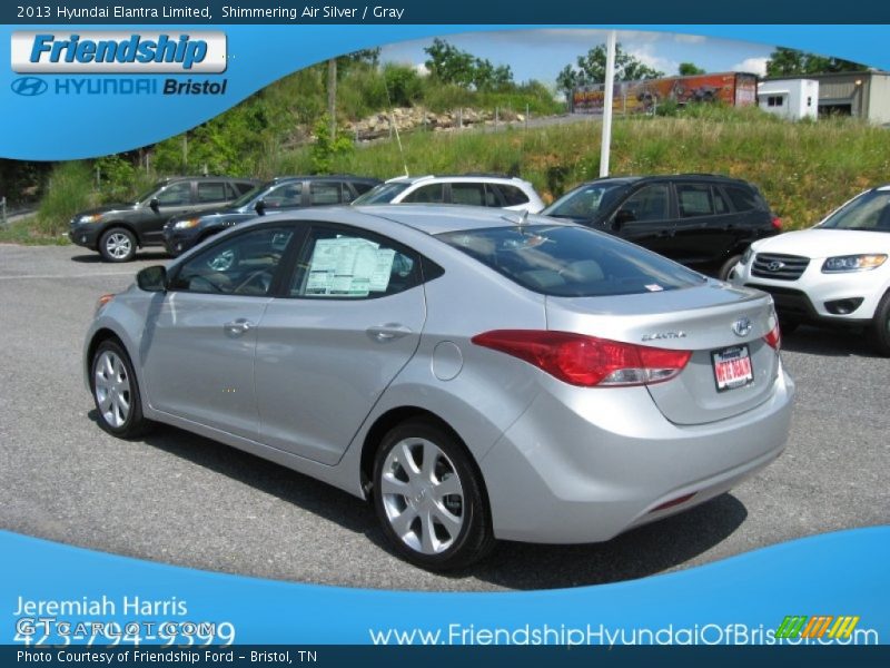Shimmering Air Silver / Gray 2013 Hyundai Elantra Limited