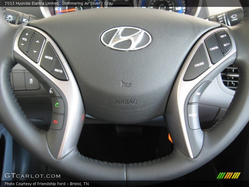 Shimmering Air Silver / Gray 2013 Hyundai Elantra Limited