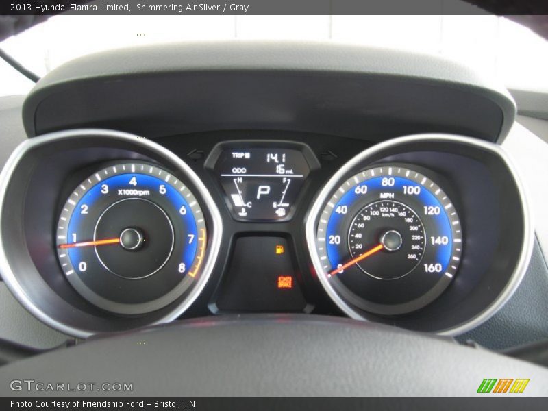 Shimmering Air Silver / Gray 2013 Hyundai Elantra Limited
