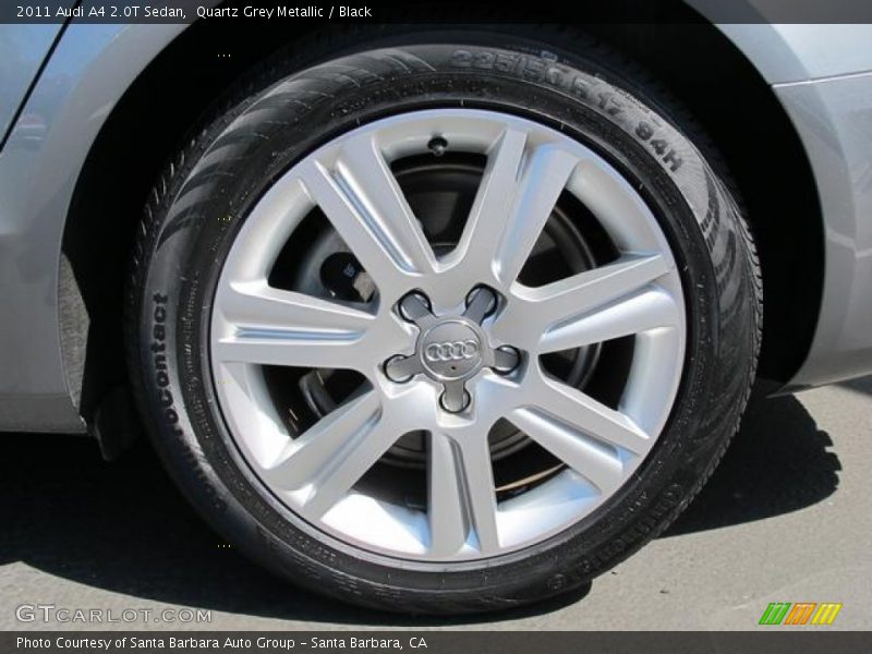Quartz Grey Metallic / Black 2011 Audi A4 2.0T Sedan