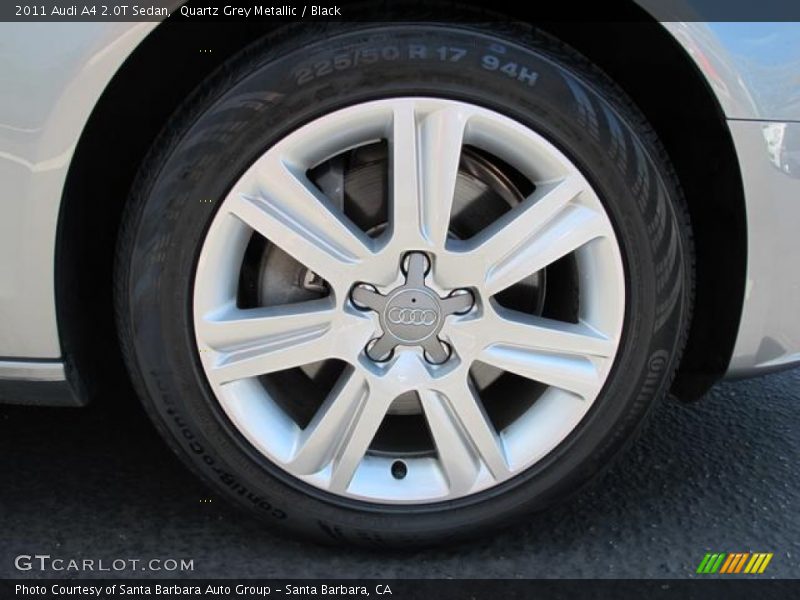 Quartz Grey Metallic / Black 2011 Audi A4 2.0T Sedan