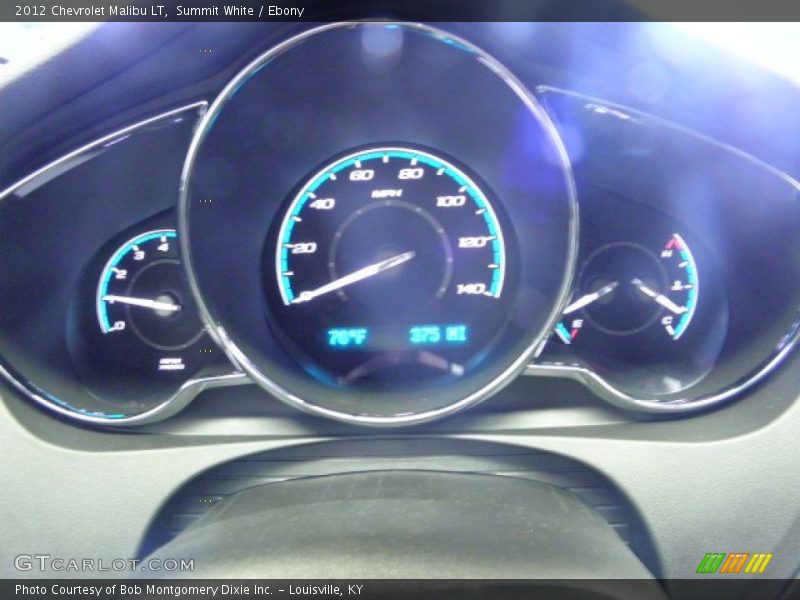 Summit White / Ebony 2012 Chevrolet Malibu LT
