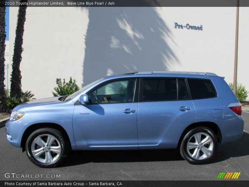 Wave Line Blue Pearl / Ash 2010 Toyota Highlander Limited