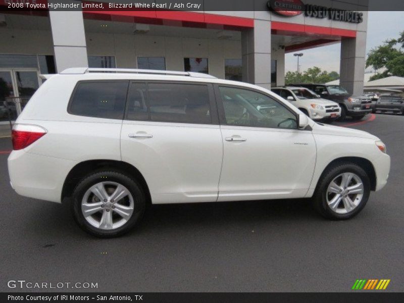 Blizzard White Pearl / Ash Gray 2008 Toyota Highlander Limited
