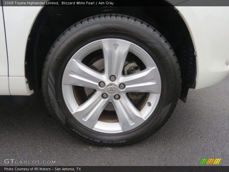 Blizzard White Pearl / Ash Gray 2008 Toyota Highlander Limited