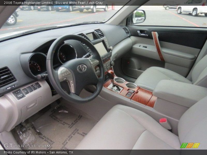 Blizzard White Pearl / Ash Gray 2008 Toyota Highlander Limited
