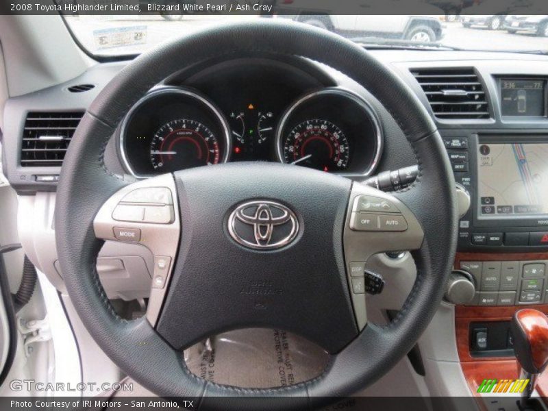 Blizzard White Pearl / Ash Gray 2008 Toyota Highlander Limited