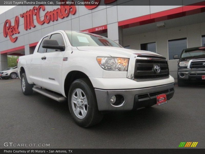 Super White / Graphite Gray 2010 Toyota Tundra Double Cab