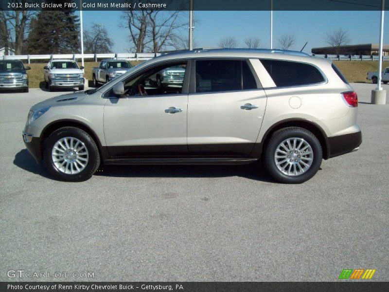 Gold Mist Metallic / Cashmere 2012 Buick Enclave FWD