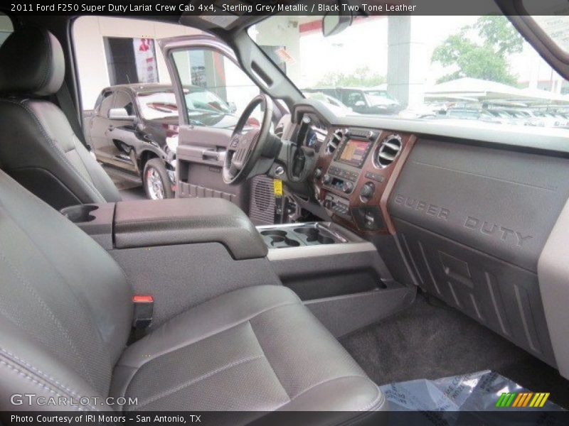 Sterling Grey Metallic / Black Two Tone Leather 2011 Ford F250 Super Duty Lariat Crew Cab 4x4