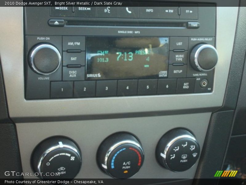Bright Silver Metallic / Dark Slate Gray 2010 Dodge Avenger SXT