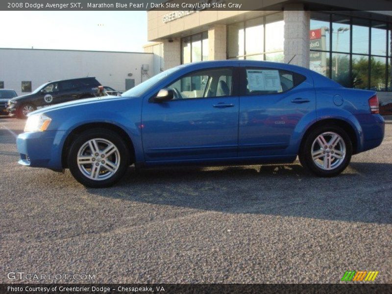 Marathon Blue Pearl / Dark Slate Gray/Light Slate Gray 2008 Dodge Avenger SXT