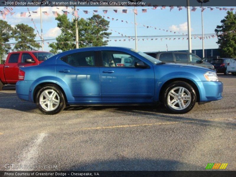 Marathon Blue Pearl / Dark Slate Gray/Light Slate Gray 2008 Dodge Avenger SXT