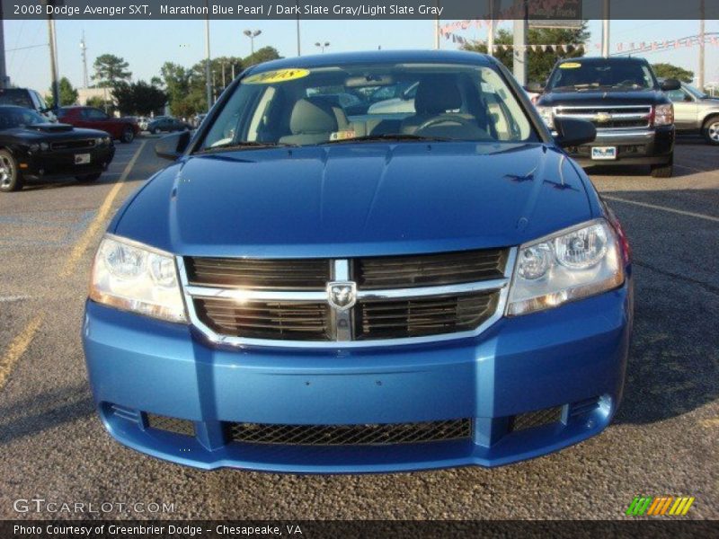 Marathon Blue Pearl / Dark Slate Gray/Light Slate Gray 2008 Dodge Avenger SXT