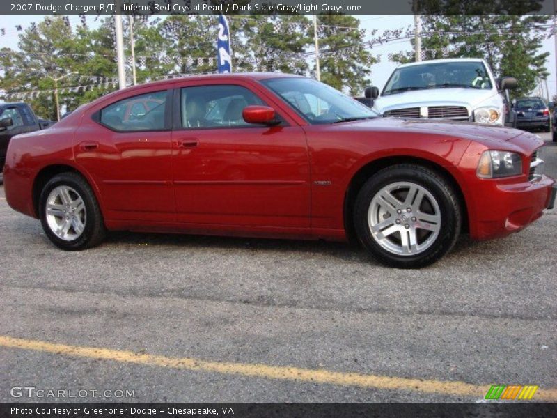 Inferno Red Crystal Pearl / Dark Slate Gray/Light Graystone 2007 Dodge Charger R/T