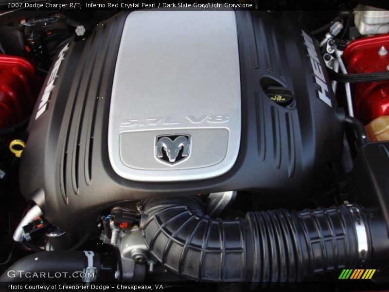 Inferno Red Crystal Pearl / Dark Slate Gray/Light Graystone 2007 Dodge Charger R/T