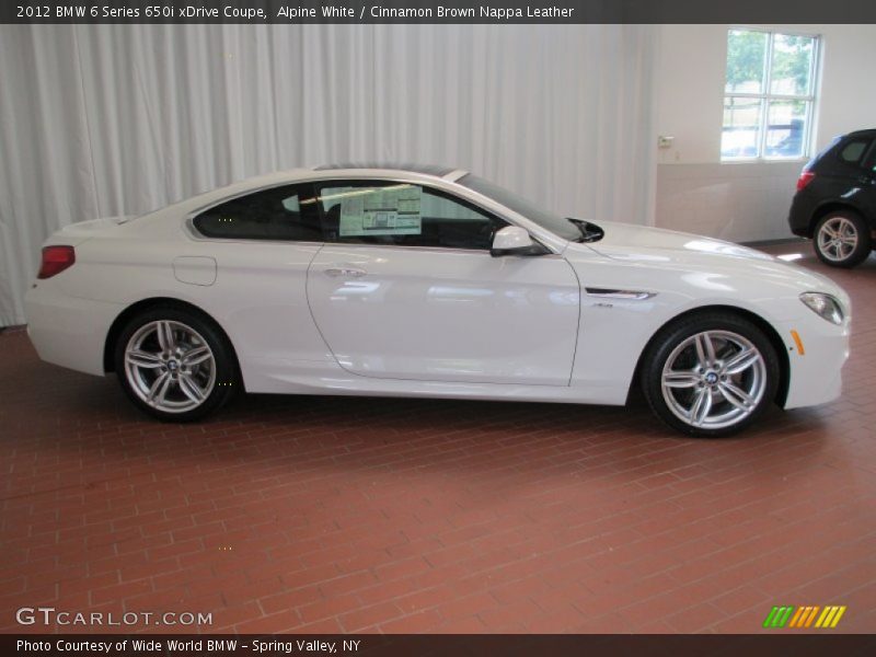 Alpine White / Cinnamon Brown Nappa Leather 2012 BMW 6 Series 650i xDrive Coupe