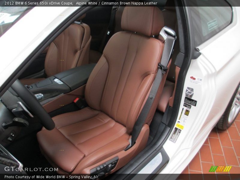 Front Seat of 2012 6 Series 650i xDrive Coupe