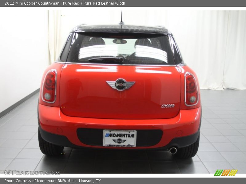 Pure Red / Pure Red Leather/Cloth 2012 Mini Cooper Countryman