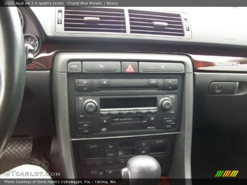 Crystal Blue Metallic / Ebony 2003 Audi A4 3.0 quattro Sedan