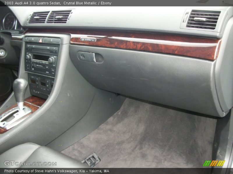 Crystal Blue Metallic / Ebony 2003 Audi A4 3.0 quattro Sedan