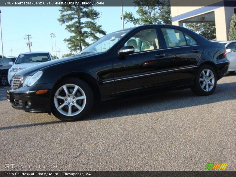 Black / Stone 2007 Mercedes-Benz C 280 4Matic Luxury