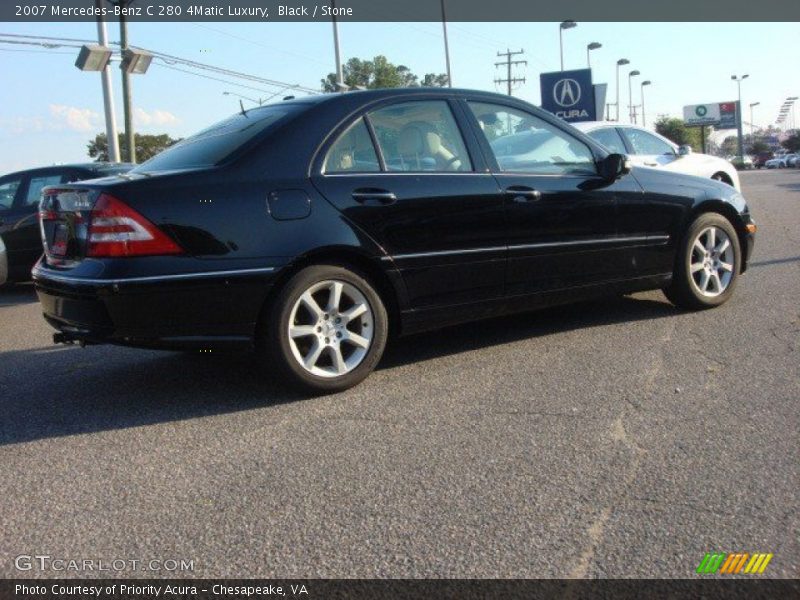 Black / Stone 2007 Mercedes-Benz C 280 4Matic Luxury